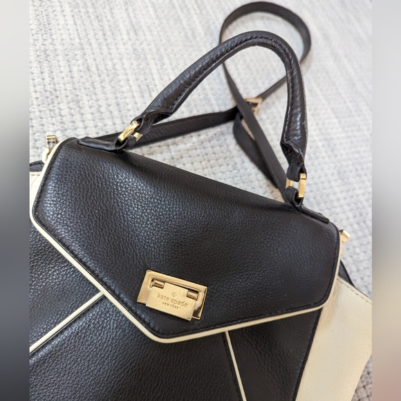 Kate Spade LAUREL WELLESLEY PLACE Black/Porcelain Satchel Bag - Picture 3 of 11